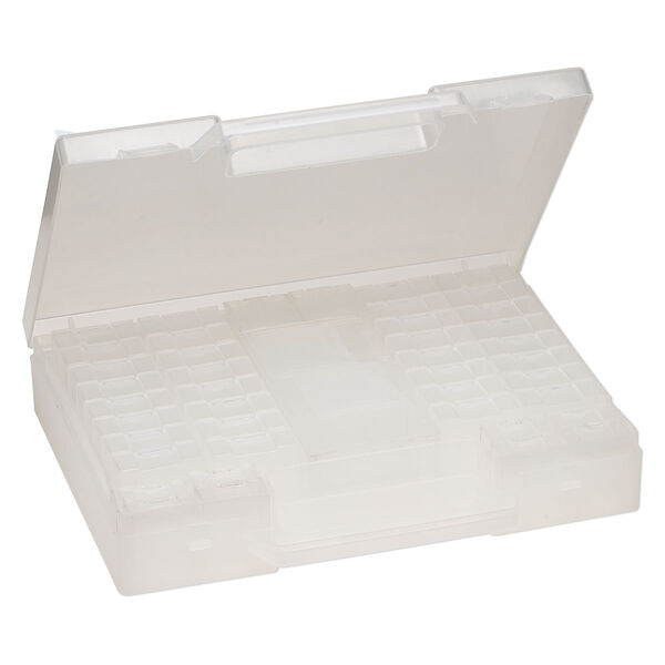 Organizer, plastic, frosted clear, 10 x 8-1/4 x 1-7/8 inches. Sold individually. image number 1