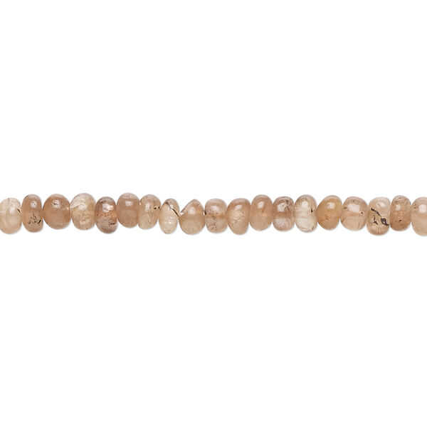 Bead, andalusite (natural), light, 3x2mm-4x3mm hand-cut rondelle with 0.4-1.4mm hole, B- grade, Mohs hardness 7 to 7-1/2. Sold per 13-inch strand, approximately 180 beads. image number 0