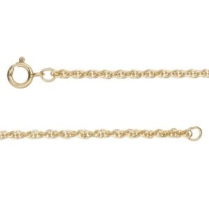 Chain, 14Kt gold-filled, 1.8mm triple rope, 16 inches with springring clasp. Sold individually.