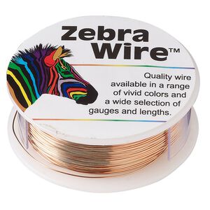Wire, Zebra Wire™, natural copper, round, 26 gauge. Sold per 1/4-pound spool, approximately 115 yards.
