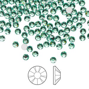 Flat back 144pk Caribbean Sea foil back, Preciosa MAXIMA Czech crystal rhinestone 3-3.2mm chaton rose round SS12