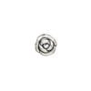 Bead 1pkg1 sterling silver, 10x7mm rose, electroformed / antiqued JBB Findings image number 0