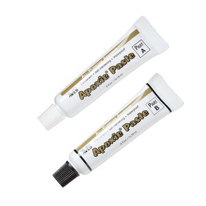 Adhesive, Apoxie® Paste, 2-part epoxy, khaki. Sold per 1-ounce pkg.