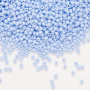 Seed bead, Preciosa Ornela Czech glass, pkg/50g, #11 rocaille, opaque light blue, (33000).