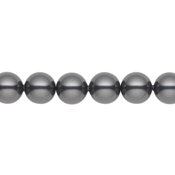 Pearl 250pk black, Crystal Passions® 8mm round 5810 image number 0