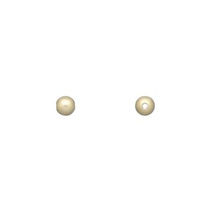 Bead, 14Kt gold-filled, 4mm satin round. Sold per pkg of 2.