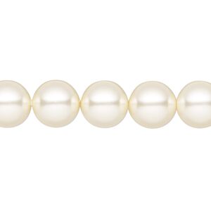 Pearl 10pk light creamrose, Preciosa Czech crystal 10mm round