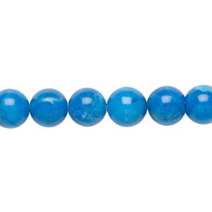 Howlite 1pkg1, round bead 15.5-16 inch 8mm