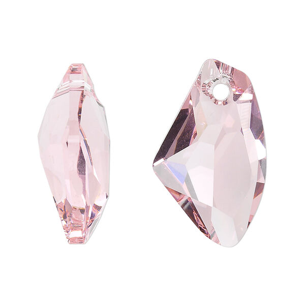 Drop 1pk light rose, Crystal Passions® 27x16mm pendant galactic vertical 6656 image number 0
