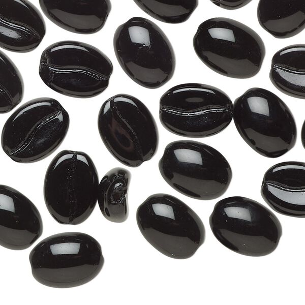 Bead, Preciosa, Czech pressed glass, opaque dark roast, 10.5x8mm coffee bean. Sold per pkg of 25. image number 0