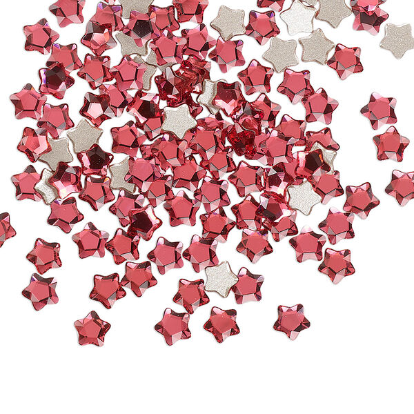 Flat back 720pk scarlet foil back, Swarovski® 4mm star flower 2754 image number 0