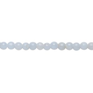 Angelite 1pkg1, round bead 15.5-16 inch 4mm