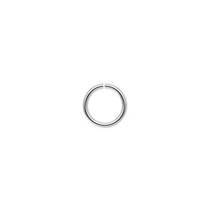 Jump ring, imitation nickel-plated, 9mm round, 7mm inside diameter, 18 gauge. Sold per pkg of 100.