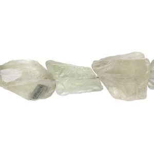 Green quartz 1pkg5, rough nugget bead natural medium