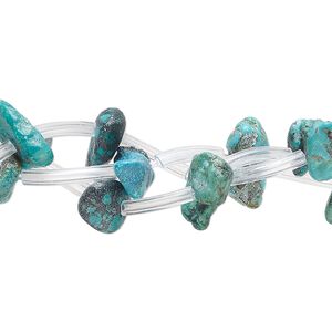 Turquoise 1pkg84, top-drilled / center-drilled chip bead mix large