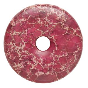 Magnesite 1pkg1, hand-cut donut bead 40mm