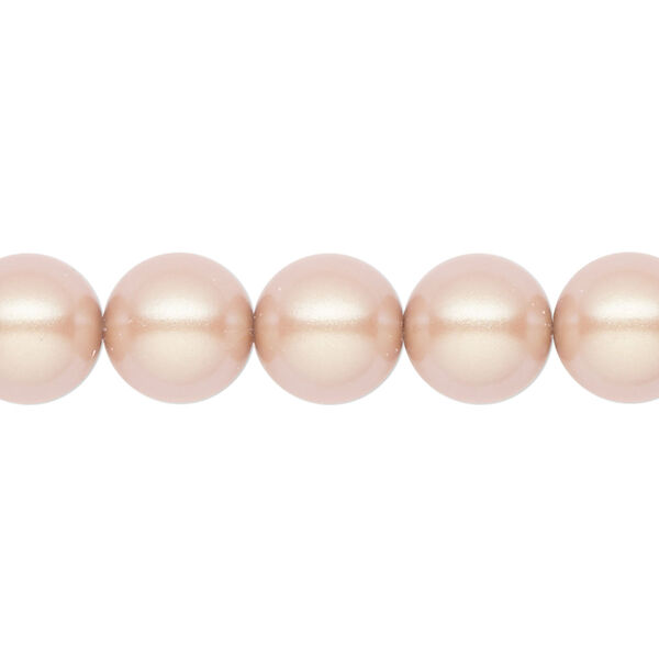 Pearl 50pk pearlescent pink, Preciosa Czech crystal 10mm round image number 0