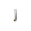 Bead, sterling silver, 30x2.5mm diamond-cut curved tube. Sold individually. image number 1