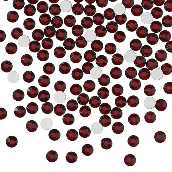 Flat back 1pkg1440 vivid Siam foil back, Preciosa MAXIMA Czech crystal rhinestone, 3.0-3.2mm chaton rose round SS12 image number 0
