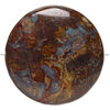 Green "opal" (chalcedony) 1pkg1, flat round bead natural, 40mm dark image number 1