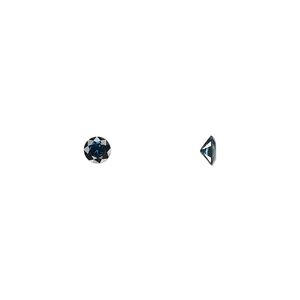 Blue sapphire 1pkg1, hand-cut faceted round gem 4mm