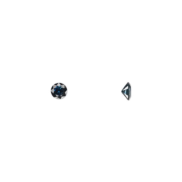 Blue sapphire 1pkg1, hand-cut faceted round gem 4mm image number 0