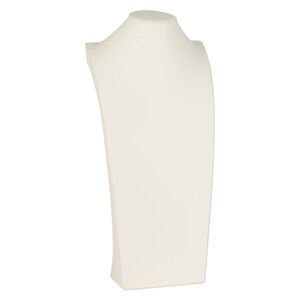 Display, necklace, leatherette, cream, 21 x 9-1/2 x 5 inches. Sold individually.