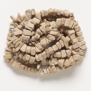 Limestone 1pkg1, matte coated chip bead 32 inch small to large
