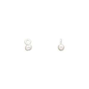 Drop, sterling silver, 3mm round. Sold per pkg of 36.
