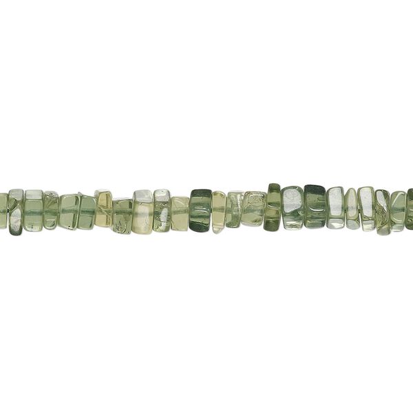 Green apatite 1pkg1, hand-cut square rondelle bead natural 8 inch 4x1mm-5x2mm image number 0