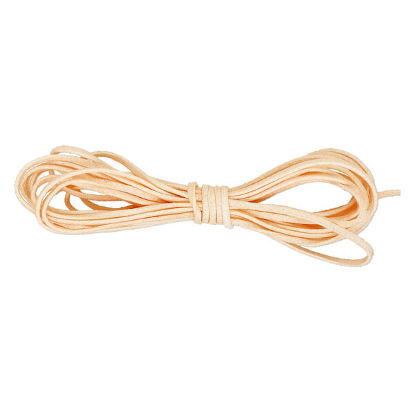 Cord, faux suede lace, peach, 3mm. Sold per pkg of 5 yards. image number 0