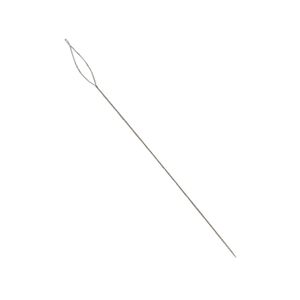 Needle, Beadalon®, stainless steel, pkg/4, 2-1/2 inches, fine, 0.3mm width, collapsible-eye twisted wire.