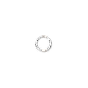 Jump ring, sterling silver-filled, 8mm soldered round, 6.2mm inside diameter, 18 gauge. Sold per pkg of 100.