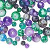 Bead mix, glass, transparent and opaque multicolored, 4-8mm mixed shape. Sold per pkg of 650. image number 0