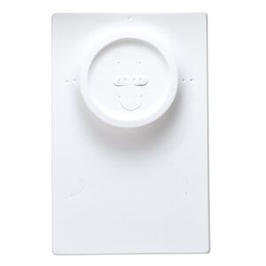 Display, necklace / bracelet / earring, velveteen and plastic, white, 10 x 6-1/2 x 1/2 inch rectangle. Sold per pkg of 4.