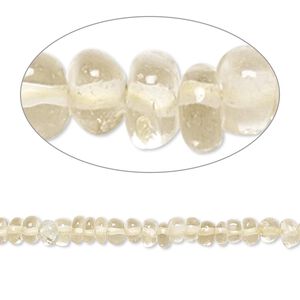 Lemon quartz 1pkg1, hand-cut rondelle bead 14 inch 3x2mm-4x3mm