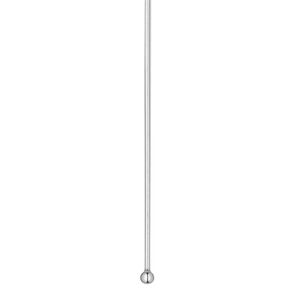 Head pin, sterling silver, 2 inches with 2mm ball, 21 gauge. Sold per pkg of 100.