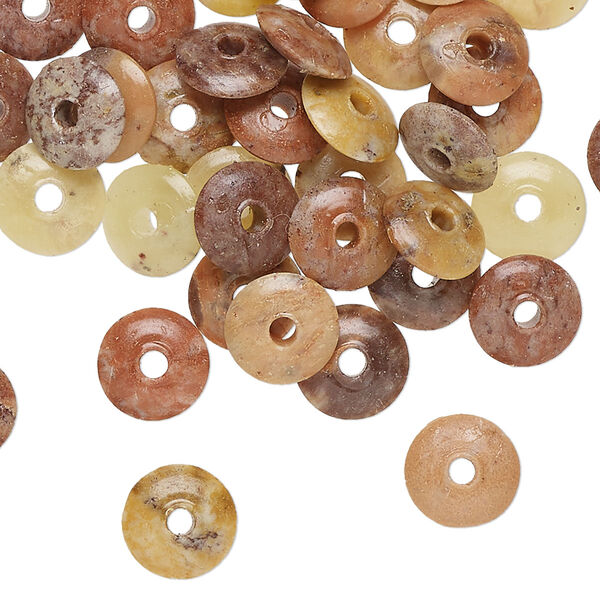 Soapstone 1pkg50, hand-cut rondelle bead B grade, 8x2mm image number 0