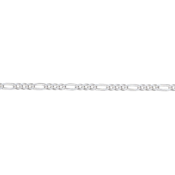 Chain, sterling silver, 1.7mm Figaro. Sold per 50-foot spool. image number 0
