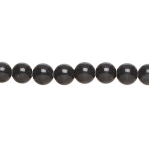 Blackstone 1pkg1, round bead 15 inch 5-7mm