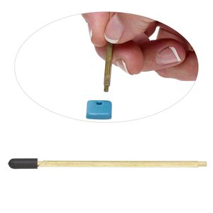 Clay cutter, Kemper®, brass and rubber, 4 inches with 1/8 inch square hole and built-in pop-out tool. Sold individually.