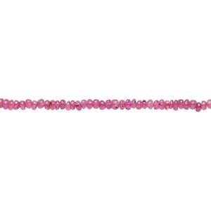 Ruby 1pkg1, hand-cut rondelle bead 6 inch 2x1mm-2x2mm