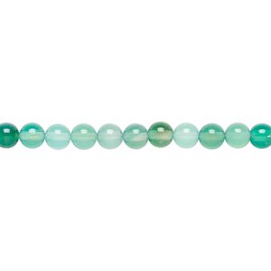 Green agate 1pkg1, round bead 15.5-16 inch 4mm