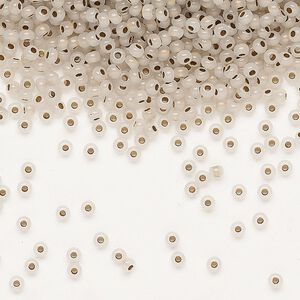 Seed bead Preciosa Ornela Czech glass 1pkg1, 50g, #11 rocaille, transparent metallic bronze alabaster