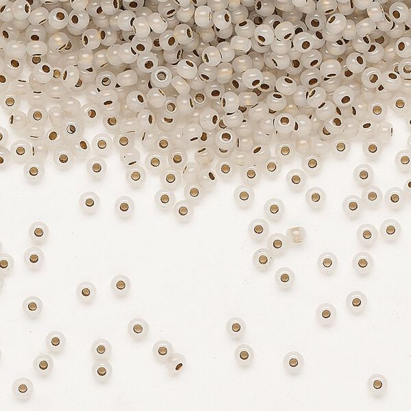 Seed bead Preciosa Ornela Czech glass 1pkg1, 50g, #11 rocaille, transparent metallic bronze alabaster image number 0