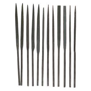 Needle files, carbon steel, 5-1/2 inches. Sold per 12-piece set.