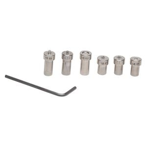 Eyelet and rivet head replacement, steel, black. Sold per 6-piece set.
