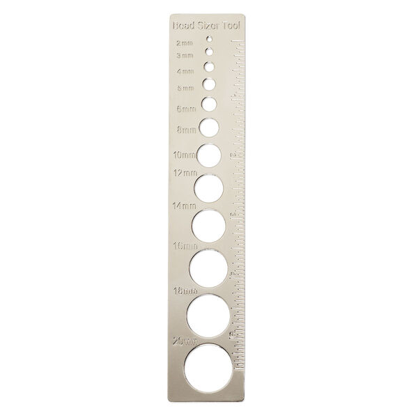 Bead sizer, chrome-plated carbon steel, 6-1/2 x 1-1/4" ruler. Sold individually. image number 0