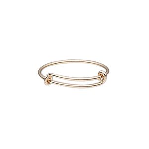 Ring, 14Kt rose gold-filled, 1mm wide, adjustable from size 8-10. Sold individually.