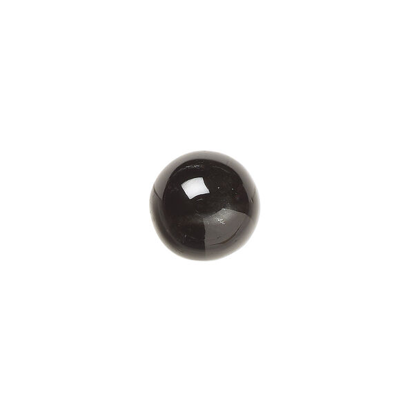Cabochon, black star diopside (natural), 10mm non-calibrated round, C grade, Mohs hardness 5-1/2 to 6. Sold individually. image number 0